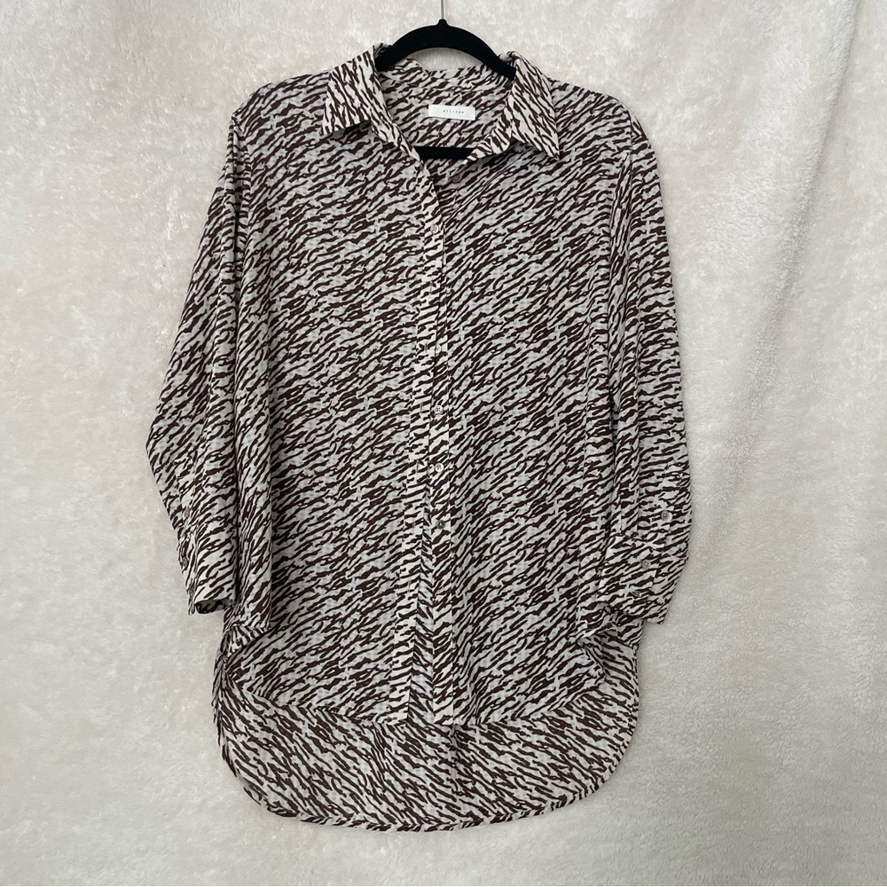 All Row Animal Abstract Print Shirt